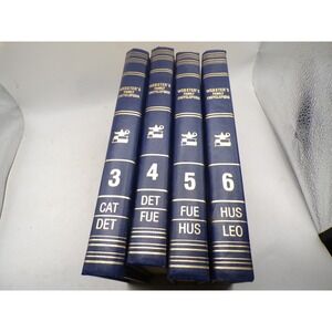 Webster's Family Encyclopedia 1987 Volumes 3-6‎ Hardcover Blue Gold Set of 4
